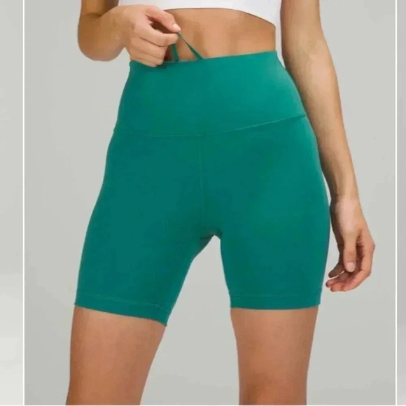 Lululemon Wunder Train 6” High-Rise Short Teal Lagoon size 4